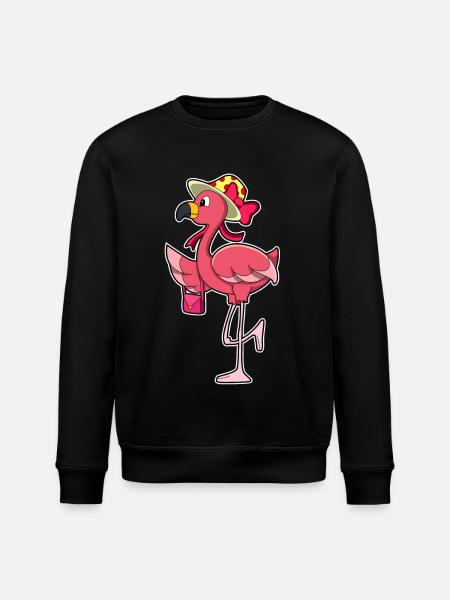 Flamingo Handtasche  - Stanley/Stella Unisex Bio-Sweatshirt ROLLER - Schwarz