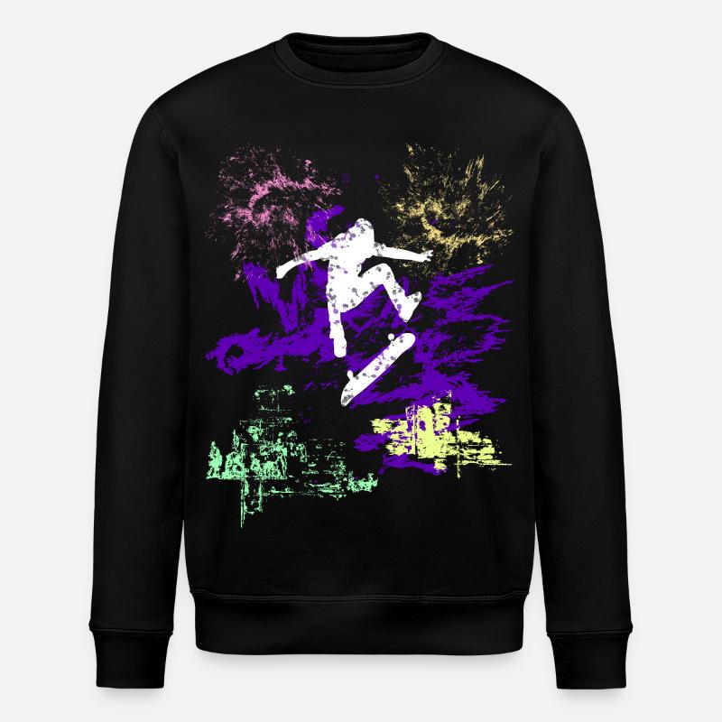 Skater - Stanley/Stella Unisex Bio-Sweatshirt ROLLER - Schwarz