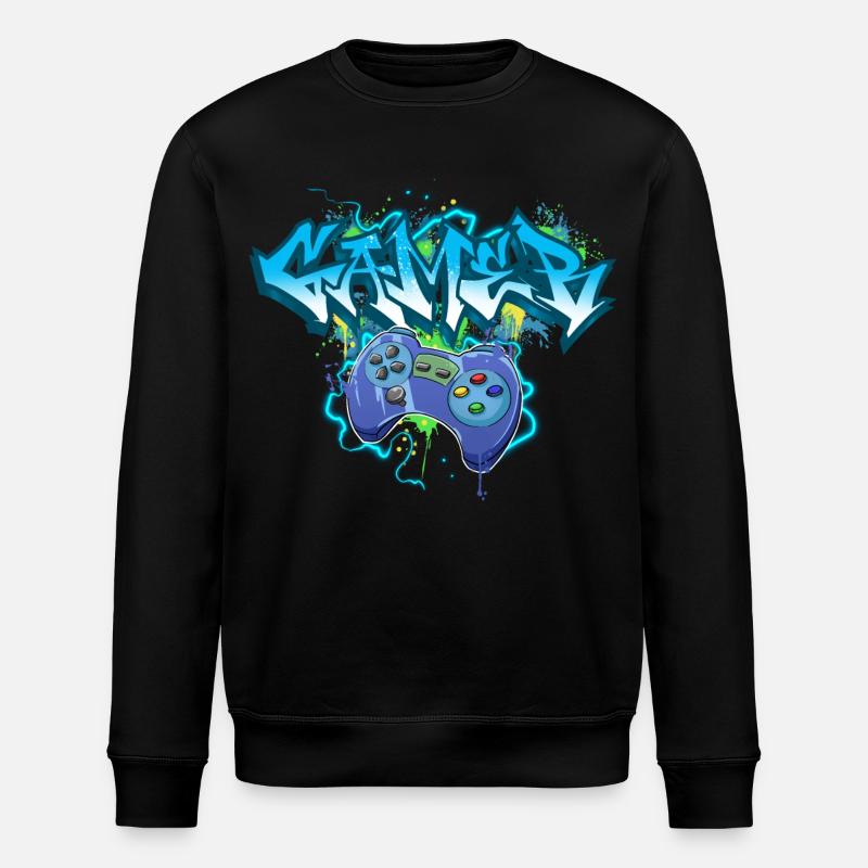 Graffiti de jeu de joueur - Sweat bio ROLLER Stanley/Stella Unisexe - noir