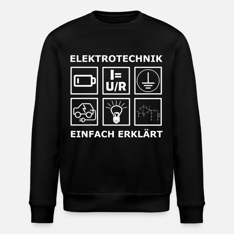 Elektrotechnik Ingenieur Studium - Stanley/Stella Unisex Bio-Sweatshirt ROLLER - Schwarz