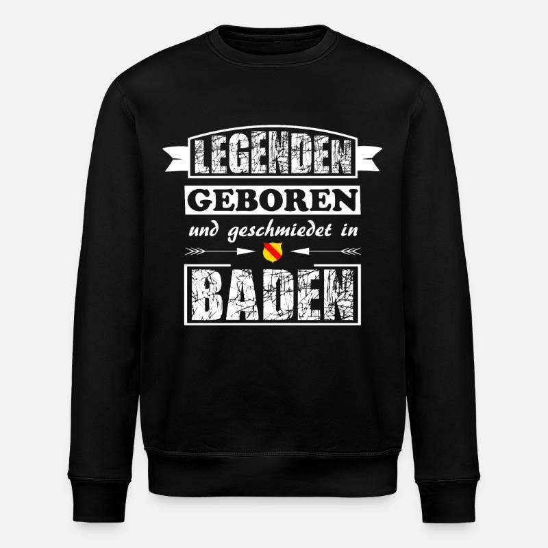 Badner Legenden - Stanley/Stella Unisex Bio-Sweatshirt ROLLER - Schwarz