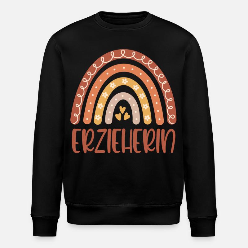 Kindergarten teacher Regenbogen - Stanley/Stella ROLLER Unisex Organic Sweatshirt - black