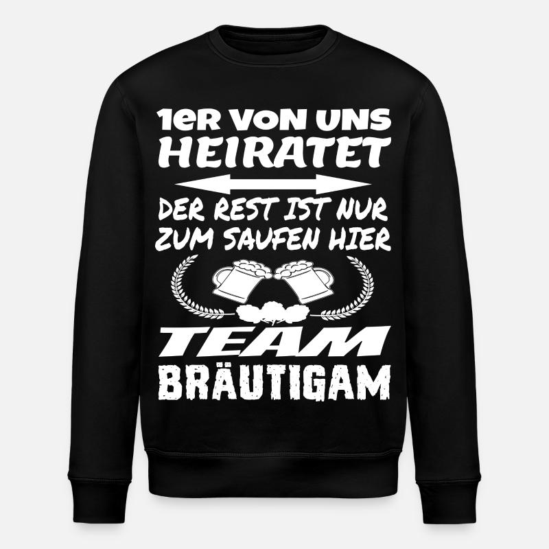 Team Bräutigam - Stanley/Stella Unisex Bio-Sweatshirt ROLLER - Schwarz
