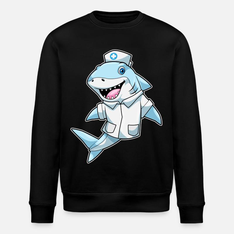 Hai Krankenschwester - Stanley/Stella Unisex Bio-Sweatshirt ROLLER - Schwarz