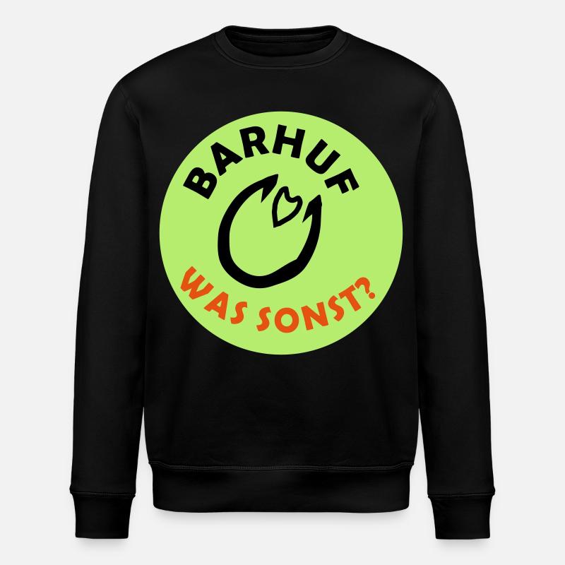 Barefoot Statement - Stanley/Stella ROLLER Unisex Organic Sweatshirt - black