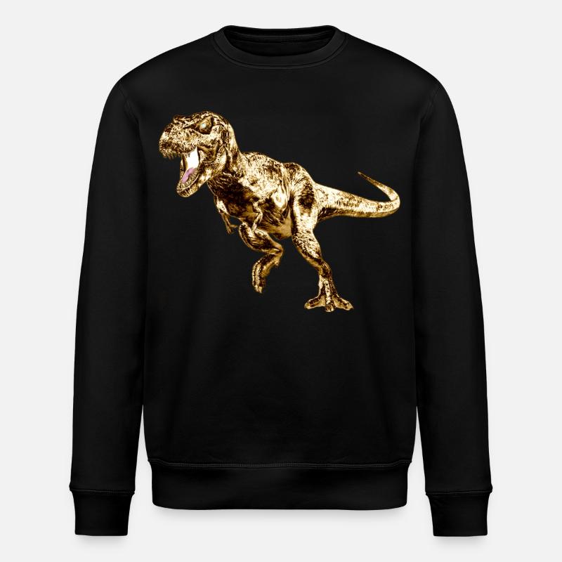 Prähistorischer Dinosaurier Druck - Stanley/Stella Unisex Bio-Sweatshirt ROLLER - Schwarz