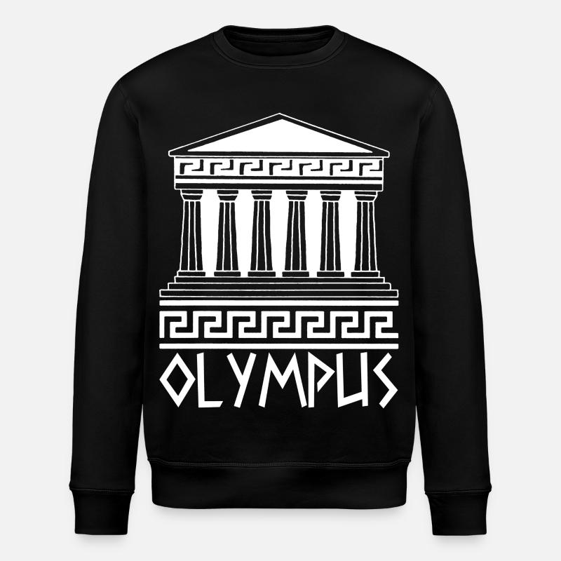 Temple blanc au Mont Olympe - Sweat bio ROLLER Stanley/Stella Unisexe - noir