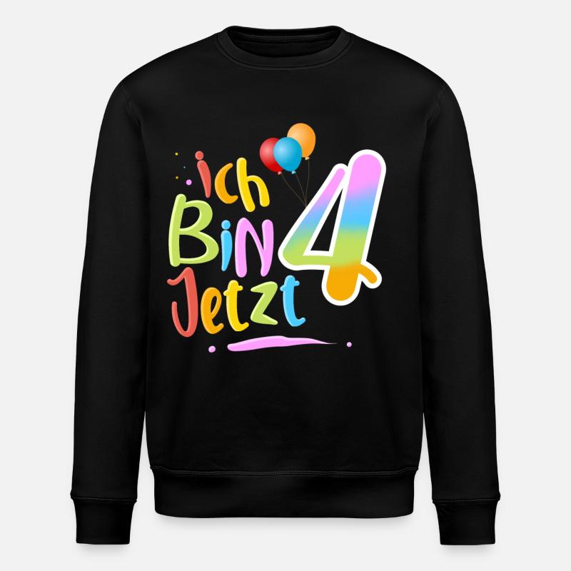 Ich Bin Jetzt 4 - Stanley/Stella Unisex Bio-Sweatshirt ROLLER - Schwarz