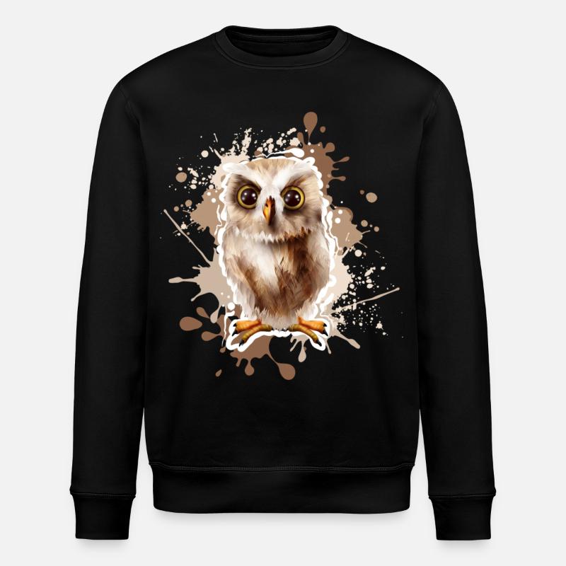 Eule - Stanley/Stella Unisex Bio-Sweatshirt ROLLER - Schwarz