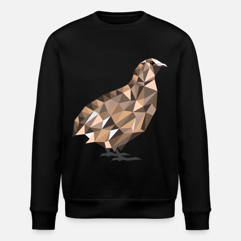 Polygon Wachtel Wachtelzüchter Wachtel Geschenk - Stanley/Stella Unisex Bio-Sweatshirt ROLLER - Schwarz