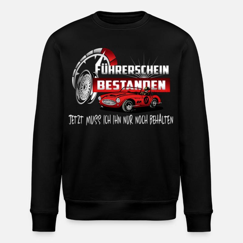 Führerschein Bestanden - Stanley/Stella Unisex Bio-Sweatshirt ROLLER - Schwarz