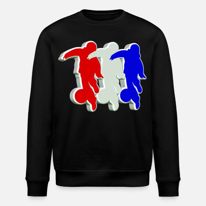 Kinder Fußball 3D - Stanley/Stella Unisex Bio-Sweatshirt ROLLER - Schwarz