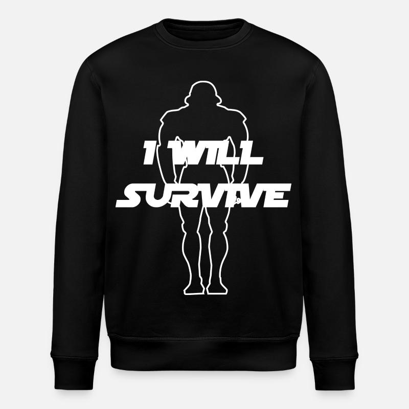 clone i will survive humour - Stanley/Stella ROLLER Unisex Organic Sweatshirt - black