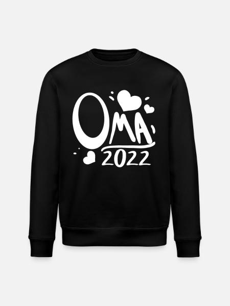 Oma 2022 - Werdende Oma - Stanley/Stella Unisex Bio-Sweatshirt ROLLER - Schwarz
