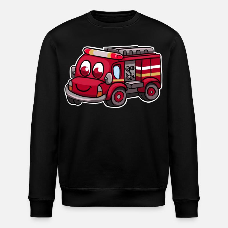 Fire truck fire brigade - Stanley/Stella ROLLER Unisex Organic Sweatshirt - black