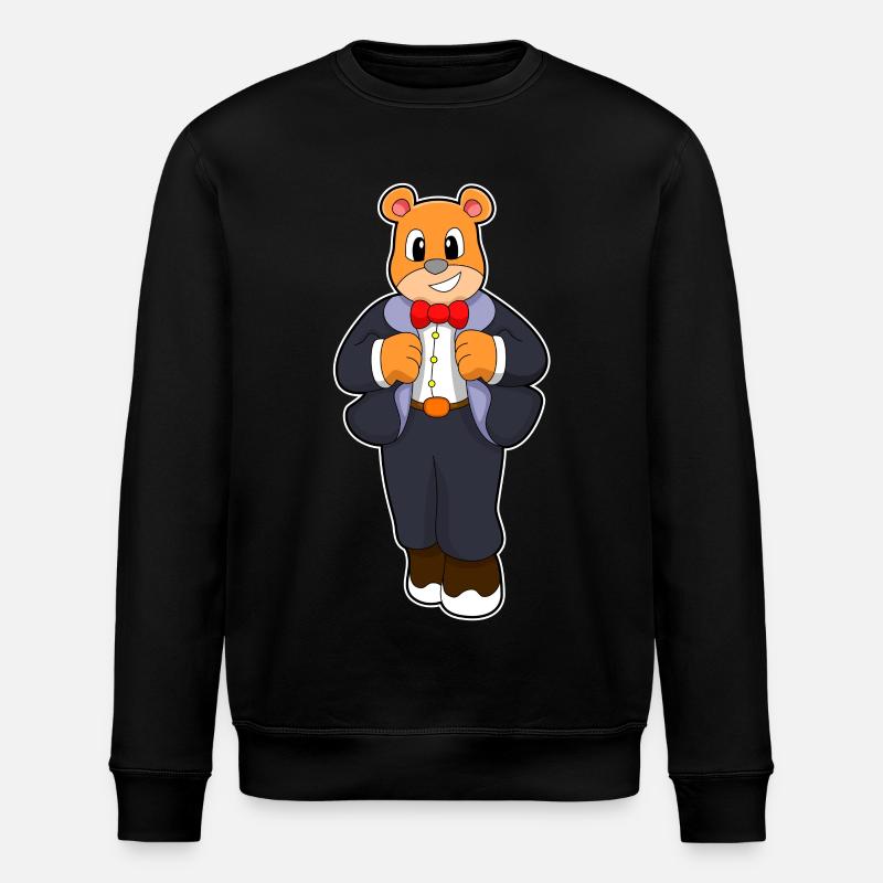 Bär Bräutigam Anzug Hochzeit - Stanley/Stella Unisex Bio-Sweatshirt ROLLER - Schwarz