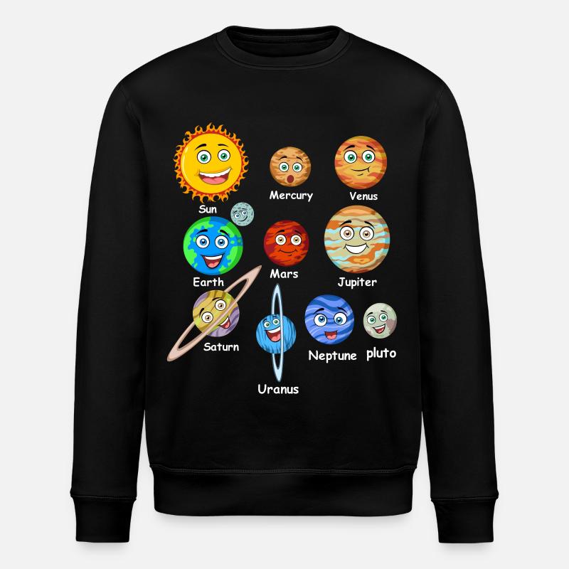 Solar system planets - Stanley/Stella ROLLER Unisex Organic Sweatshirt - black