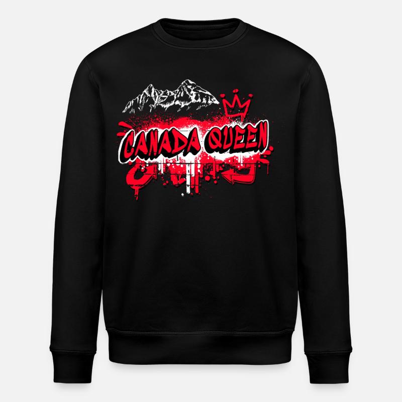 Kanada Queen Flaggen Graffiti Design - Stanley/Stella ROLLER Unisex Organic Sweatshirt - black