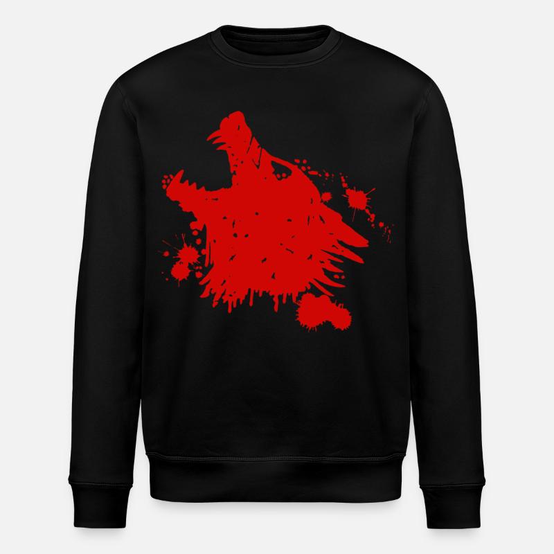 Roter Wolf - Stanley/Stella Unisex Bio-Sweatshirt ROLLER - Schwarz