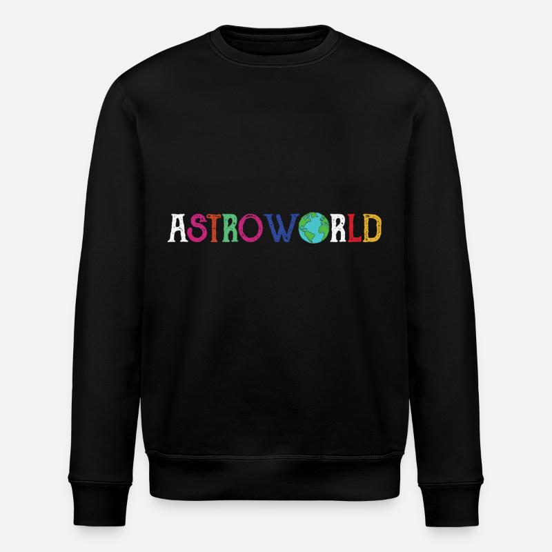 Astroworld Save The Earth Environment - Stanley/Stella ROLLER Unisex Organic Sweatshirt - black