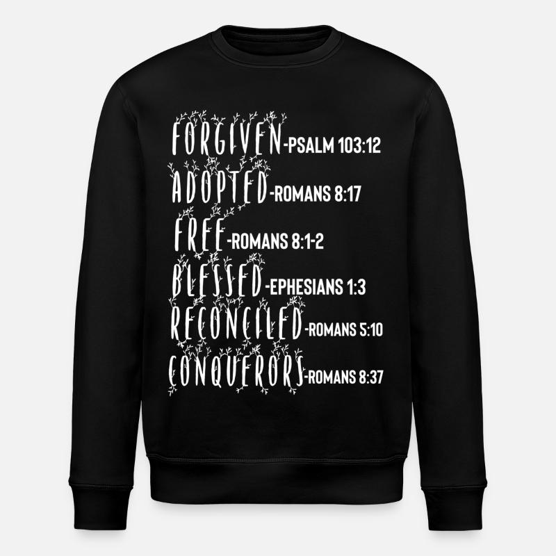 Verset biblique du Saint- - Sweat bio ROLLER Stanley/Stella Unisexe - noir