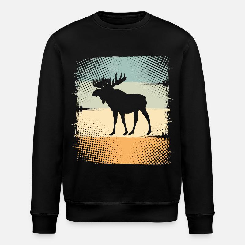 Elch - Stanley/Stella Unisex Bio-Sweatshirt ROLLER - Schwarz