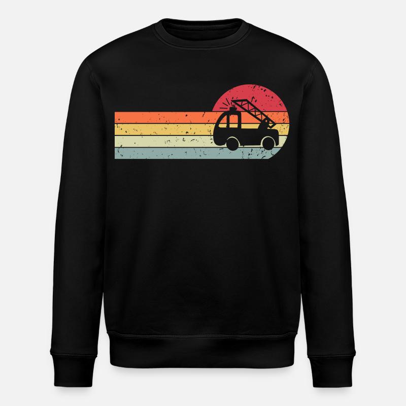 Camion de pompiers camions de pompiers - Sweat bio ROLLER Stanley/Stella Unisexe - noir