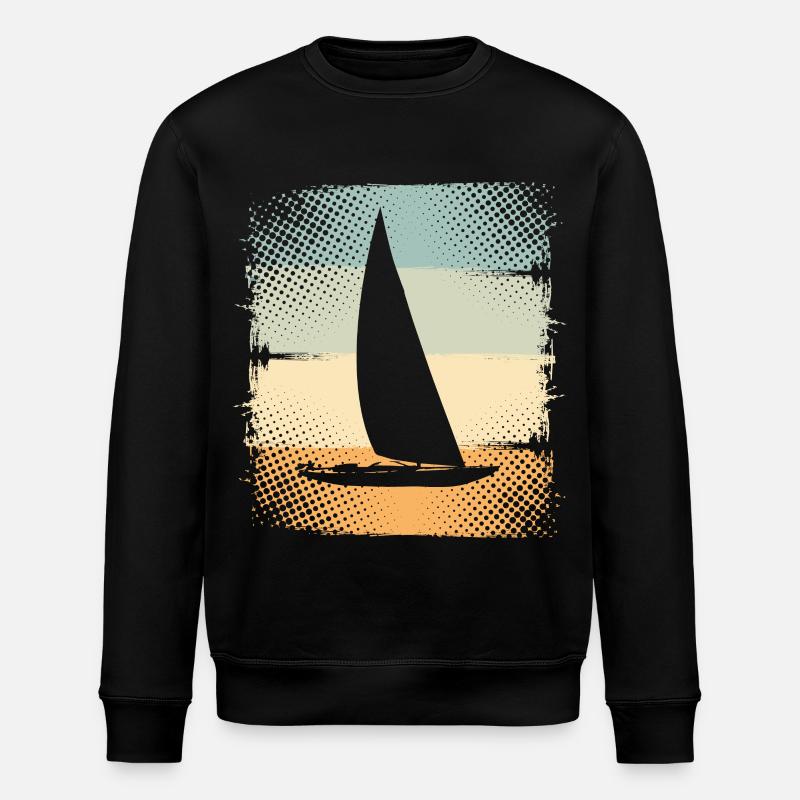 Sailing ship - Stanley/Stella ROLLER Unisex Organic Sweatshirt - black