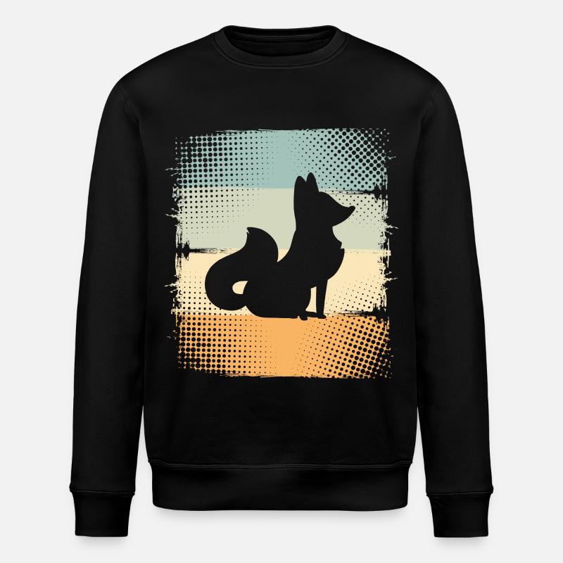 Fox - Stanley/Stella ROLLER Unisex Organic Sweatshirt - black