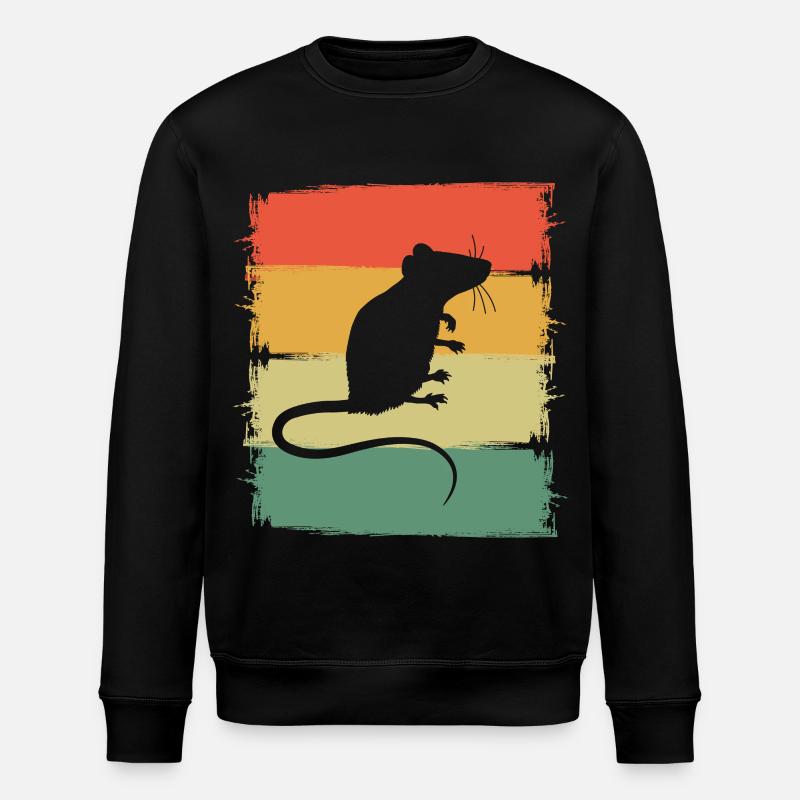 Ratte - Stanley/Stella Unisex Bio-Sweatshirt ROLLER - Schwarz