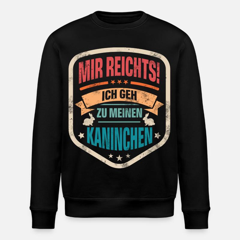Kaninchen - Stanley/Stella Unisex Bio-Sweatshirt ROLLER - Schwarz