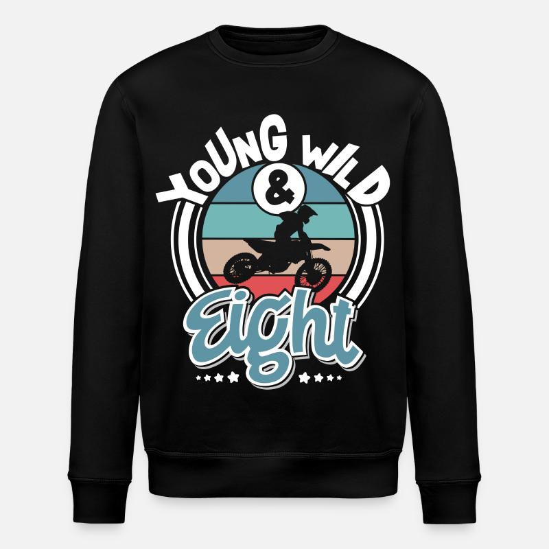Motocross enfants 8 ans - Sweat bio ROLLER Stanley/Stella Unisexe - noir