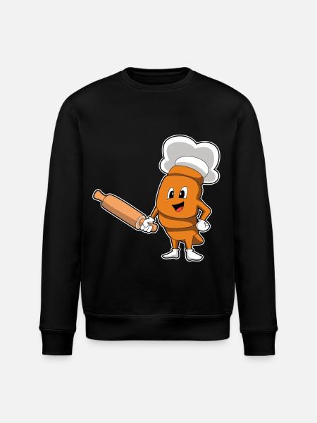 Bread Baker Rolling Pin Baking - Stanley/Stella ROLLER Unisex Organic Sweatshirt - black