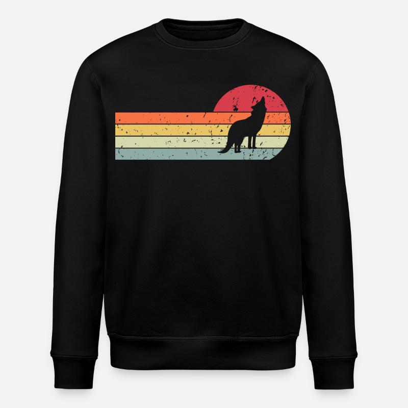 Wolf - Stanley/Stella ROLLER Unisex Organic Sweatshirt - black