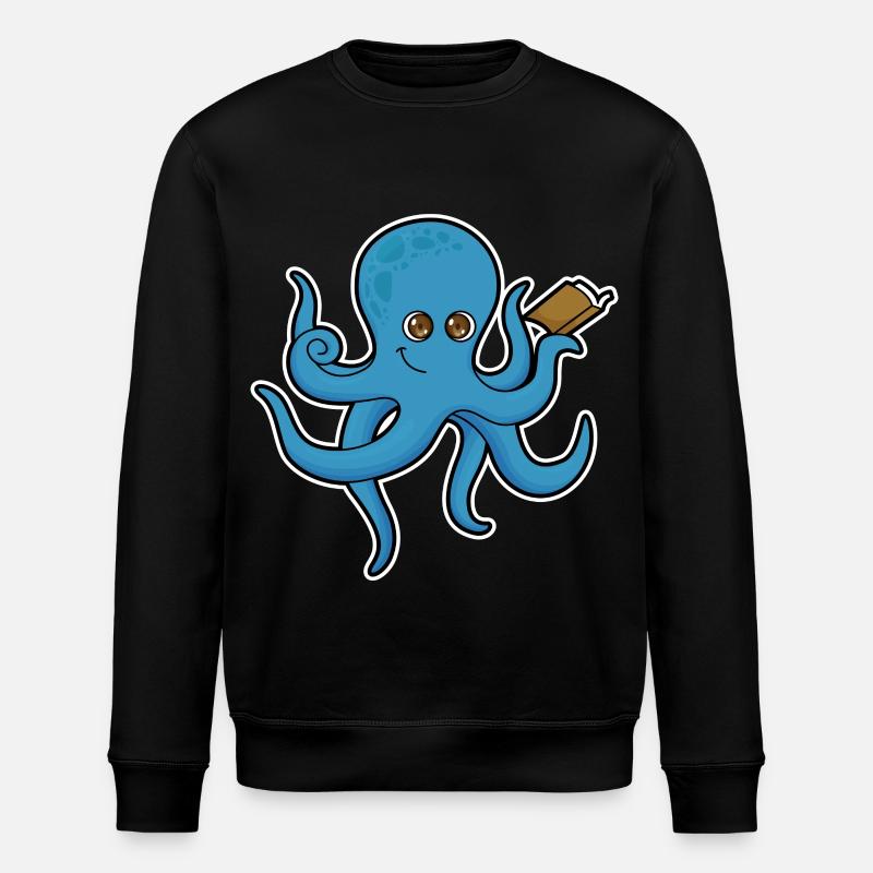Krake Buch - Stanley/Stella Unisex Bio-Sweatshirt ROLLER - Schwarz