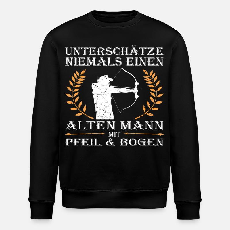 Bogenschießen, Bogensport, Bogenschütze, Archery - Stanley/Stella Unisex Bio-Sweatshirt ROLLER - Schwarz
