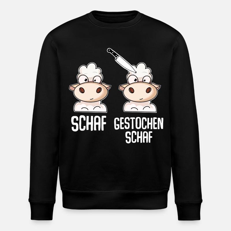 Schaf Gestochen Schaf - Stanley/Stella Unisex Bio-Sweatshirt ROLLER - Schwarz