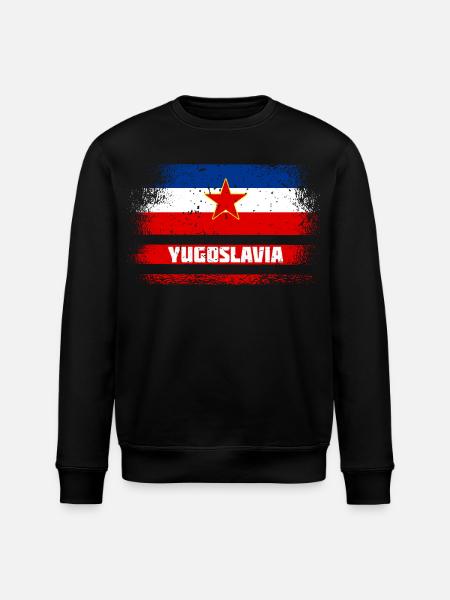 Yugoslavia vintage flags - Stanley/Stella ROLLER Unisex Organic Sweatshirt - black