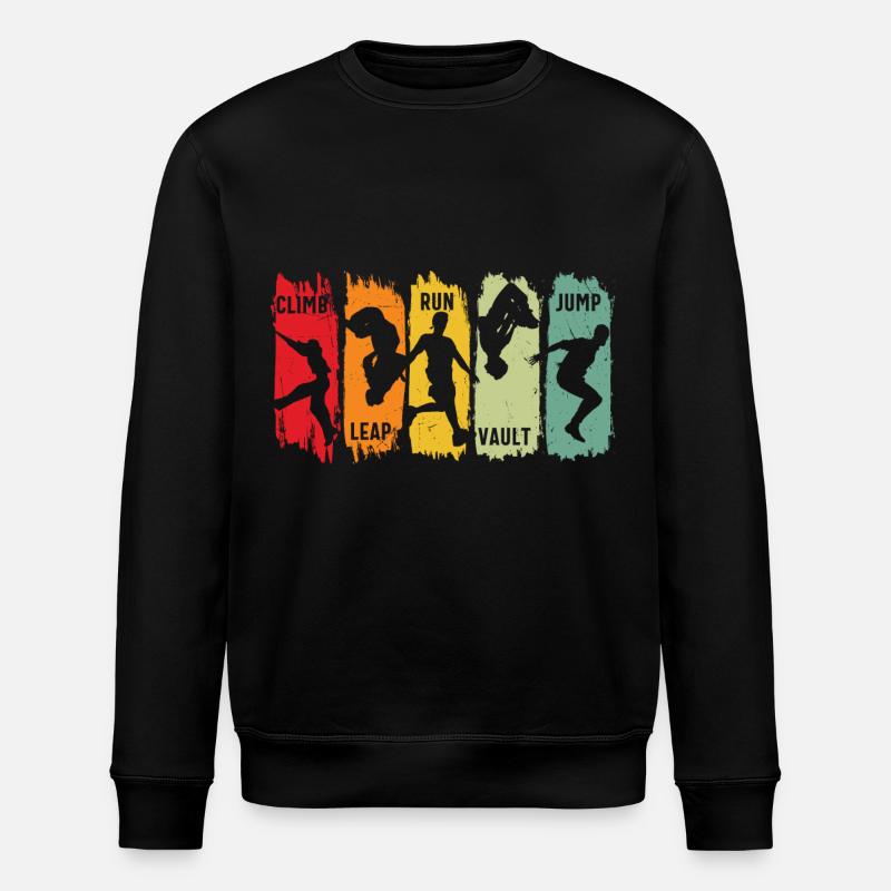 Parkour Fri Løb Stigning Spring Løb Spring Spring Spring Spring - Stanley/Stella økologisk unisex-sweatshirt ROLLER - sort