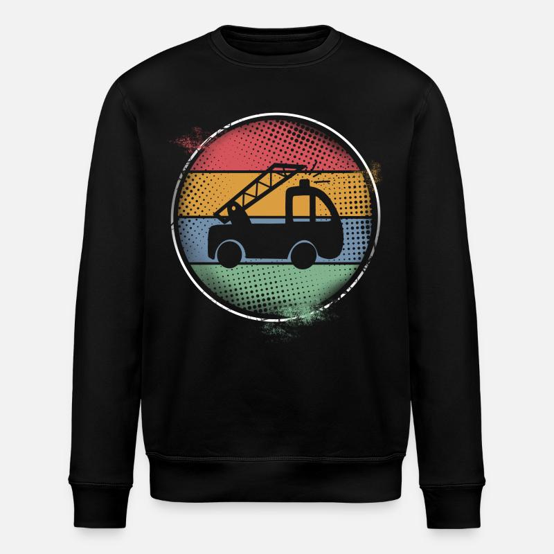 Fire engine - Stanley/Stella ROLLER Unisex Organic Sweatshirt - black