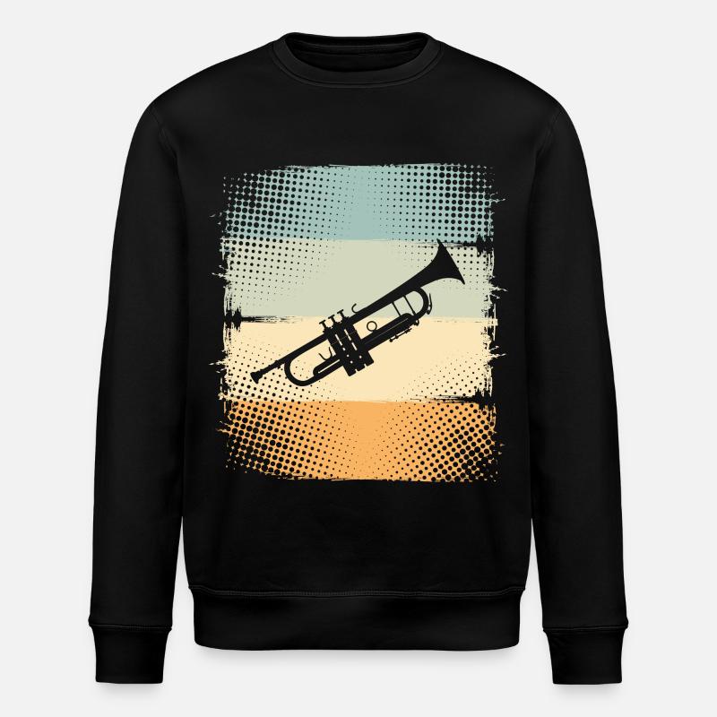 Trompette - Sweat bio ROLLER Stanley/Stella Unisexe - noir