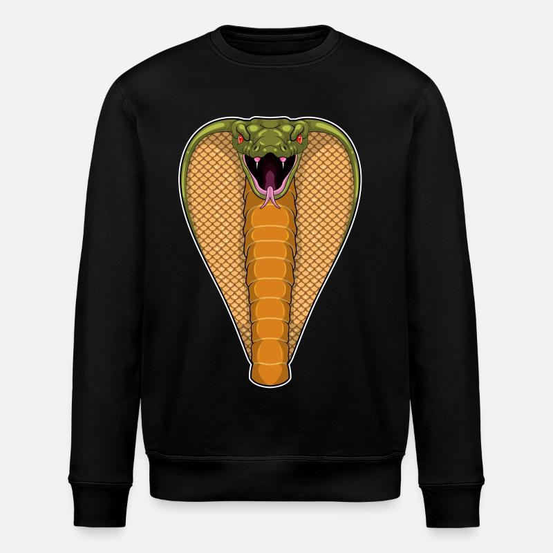 Cobra Snake - Stanley/Stella ROLLER Unisex Organic Sweatshirt - black