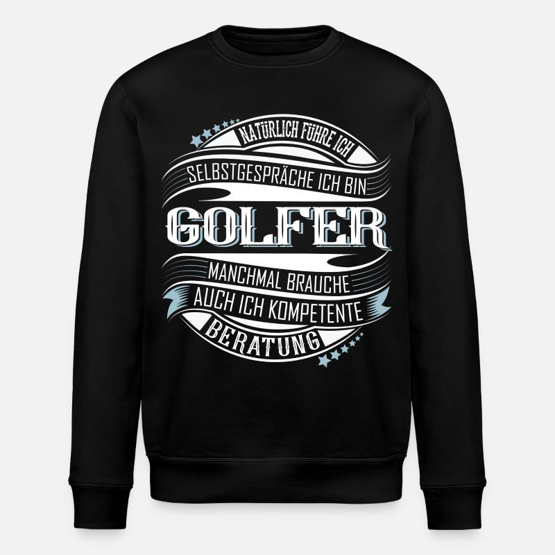 Golfer Golf - Stanley/Stella Unisex Bio-Sweatshirt ROLLER - Schwarz