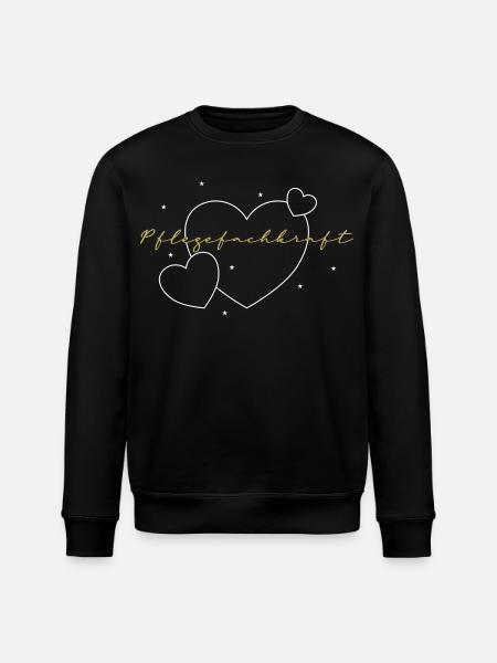 Pflege Herz Fachkraft Liebe - Stanley/Stella Unisex Bio-Sweatshirt ROLLER - Schwarz
