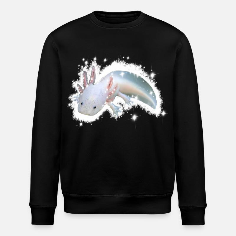 weißes Axolotl - Stanley/Stella Unisex Bio-Sweatshirt ROLLER - Schwarz