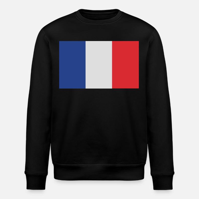 Französische Flagge - Stanley/Stella Unisex Bio-Sweatshirt ROLLER - Schwarz