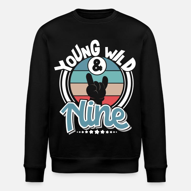 9 ans 9ème anniversaire - Sweat bio ROLLER Stanley/Stella Unisexe - noir