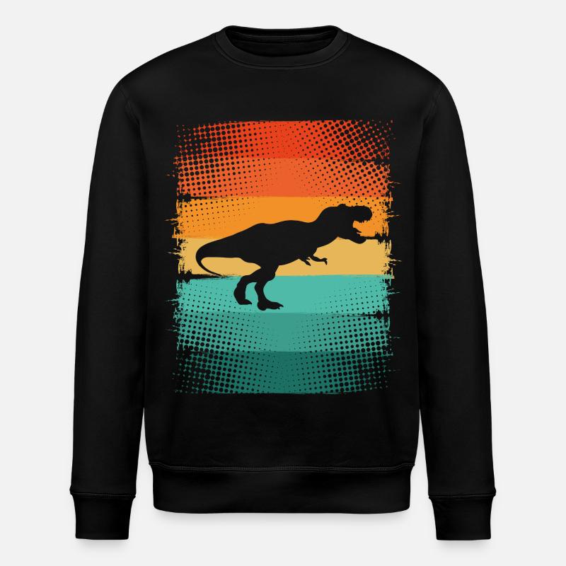 T-Rex Dino Dinosaurier - Stanley/Stella Unisex Bio-Sweatshirt ROLLER - Schwarz