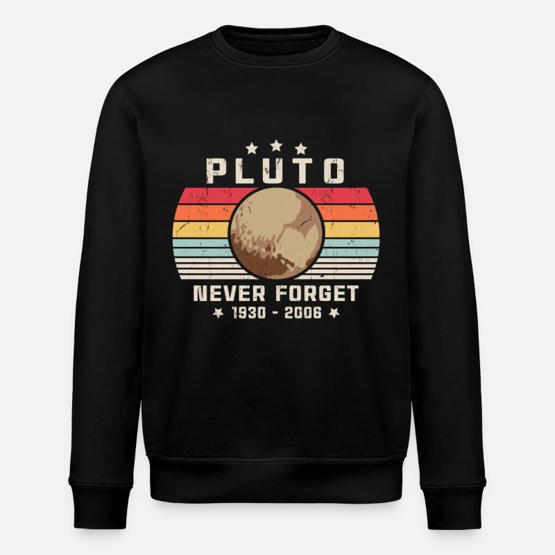 Never Forget Pluto - Stanley/Stella ROLLER Unisex Organic Sweatshirt - black