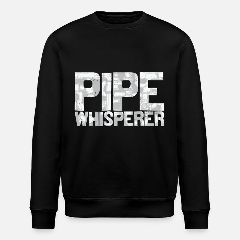 Plumber Design Pipe Whisperer - Stanley/Stella ROLLER Unisex Organic Sweatshirt - black